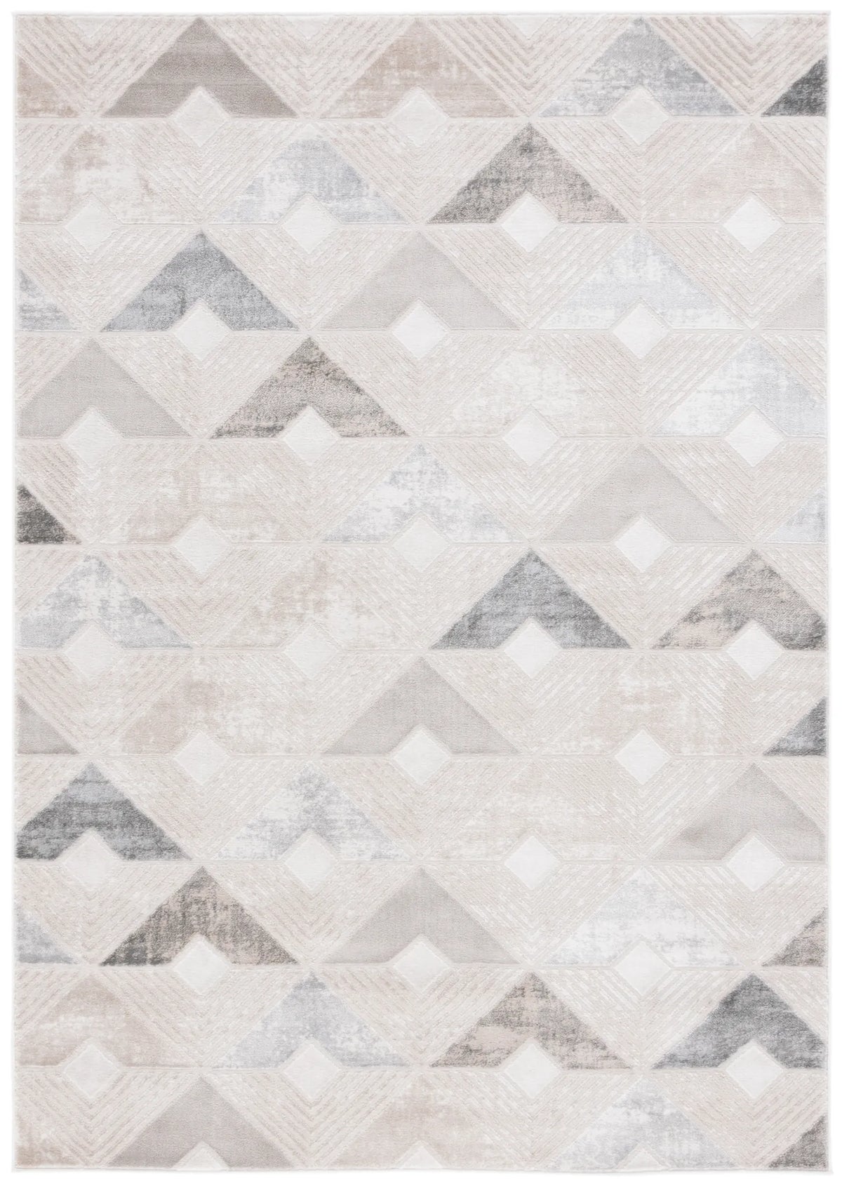 Safavieh Saylor 100 4'-0" x 6'-0" Rug in Grey / Dark Grey