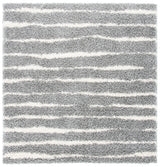 Safavieh Venus Shag 600 6'-7" x 6'-7" Rug in Grey / Ivory