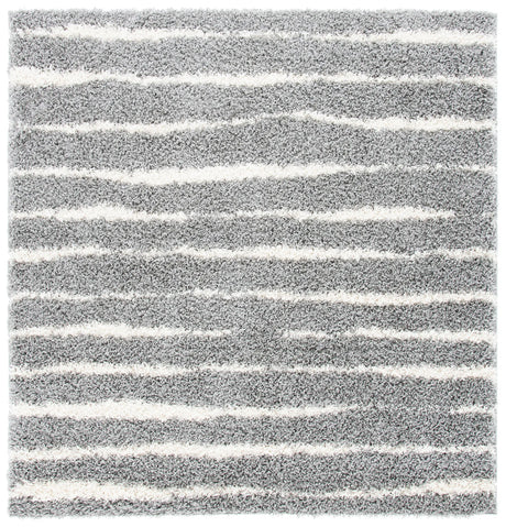 Safavieh Venus Shag 600 6'-7" x 6'-7" Rug in Grey / Ivory