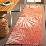 Safavieh Beach House 2'-2" x 10'-0" Rug in Orange / Ivory