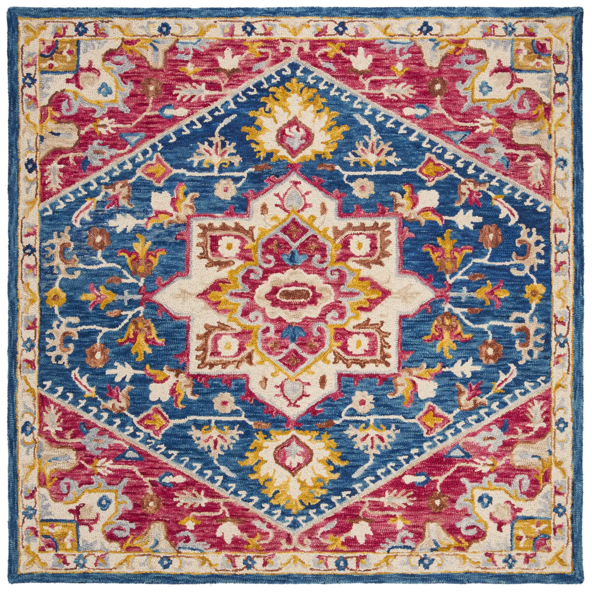 Safavieh Aspen 7'-0" x 7'-0" Rug in Navy / Fuchsia