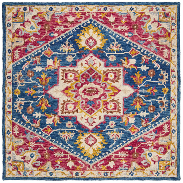 Safavieh Aspen 7'-0" x 7'-0" Rug in Navy / Fuchsia