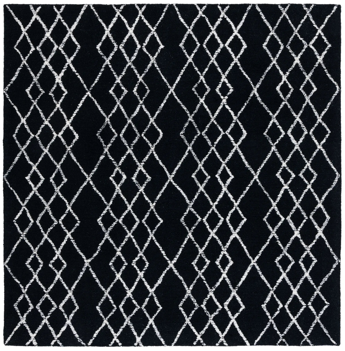 Safavieh Metro 6'-0" x 6'-0" Rug in Black / Ivory