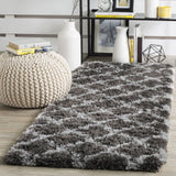 Safavieh Indie Shag 2'-3" x 7'-0" Rug in Dark Grey / Grey