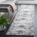 Safavieh Berber Shag 2'-3" x 8'-0" Rug in Grey / Dark Grey
