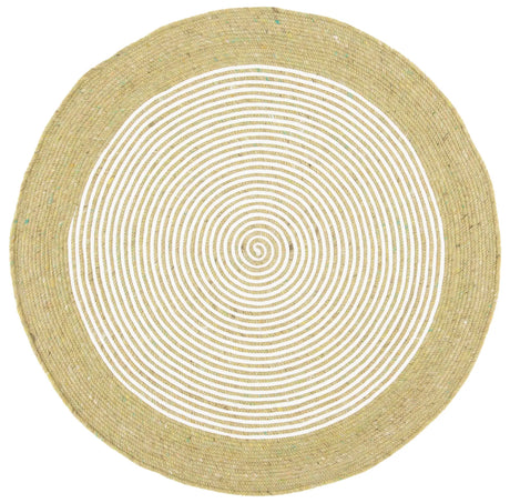 Safavieh Braided 3'-0" x 3'-0" Rug in Green / Ivory