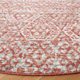 Safavieh Pyramid 6'-7" x 6'-7" Rug in Rust / Ivory Grey