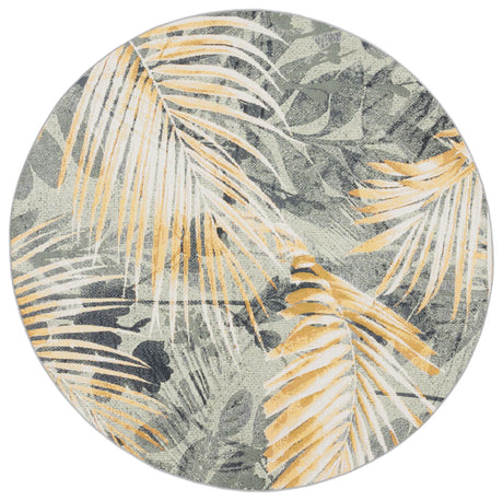 Safavieh Barbados 500 6'-6" x 6'-6" Rug in Green / Black Gold