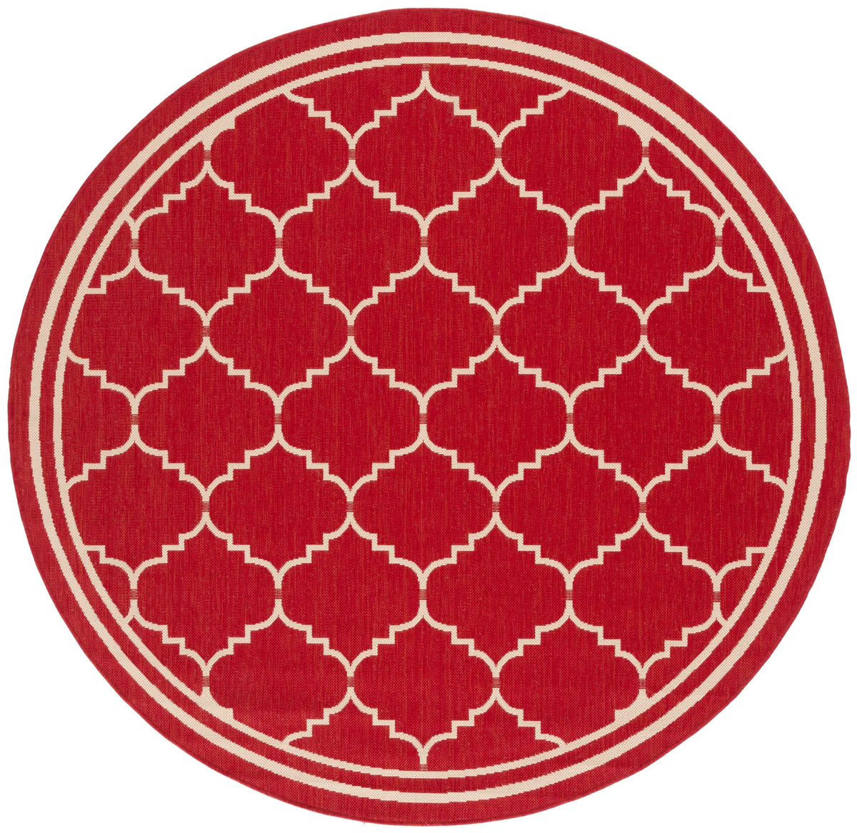 Safavieh Courtyard 6'-7" x 6'-7" Rug in Red / Beige