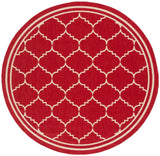 Safavieh Courtyard 6'-7" x 6'-7" Rug in Red / Beige