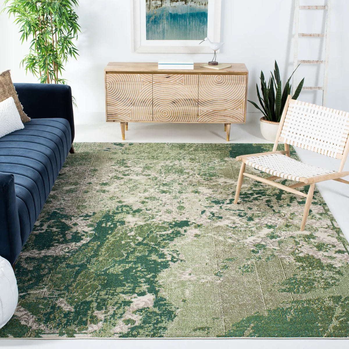Safavieh Madison 10'-0" x 14'-0" Rug in Green / Ivory