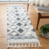 Safavieh Moroccan Tassel Shag 2'-3" x 8'-0" Rug in Grey / Ivory