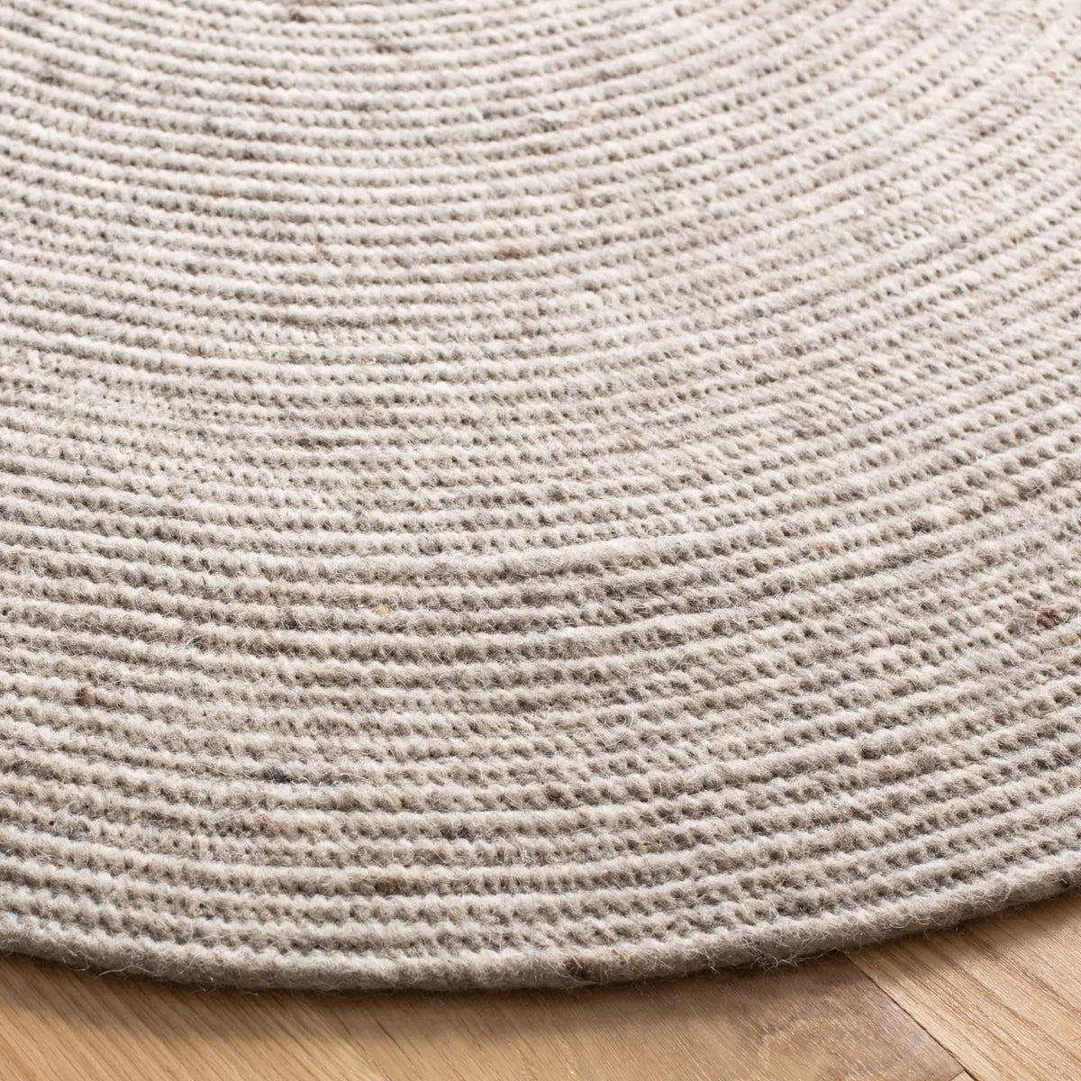 Safavieh Braided 3'-0" x 3'-0" Rug in Light Grey