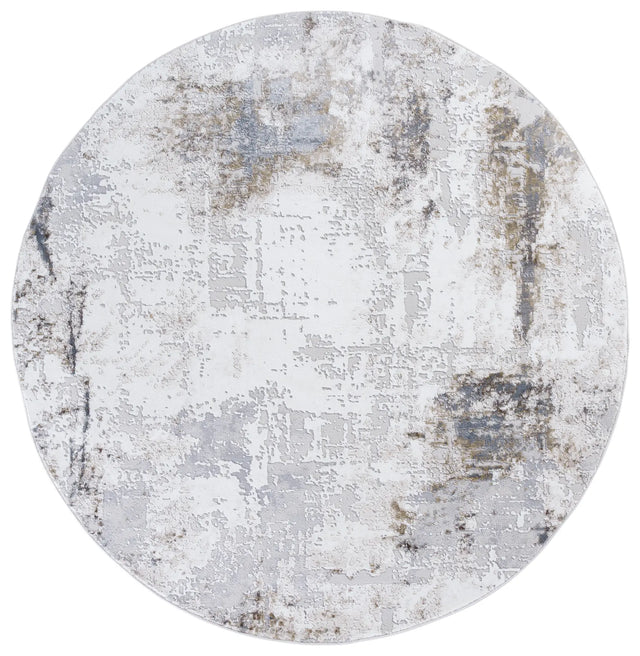 Safavieh Slate 700 6'-7" x 6'-7" Rug in Grey / Ivory Brown