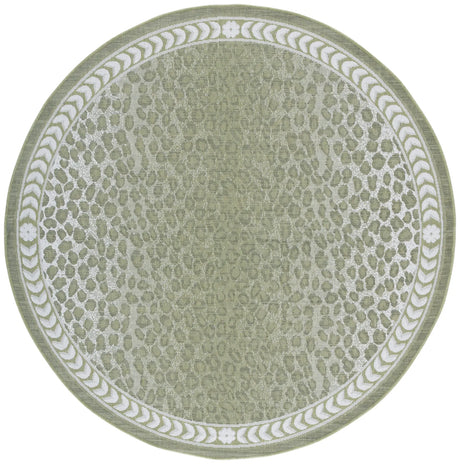 Safavieh Courtyard 6'-7" x 6'-7" Rug in Light Green / Ivory