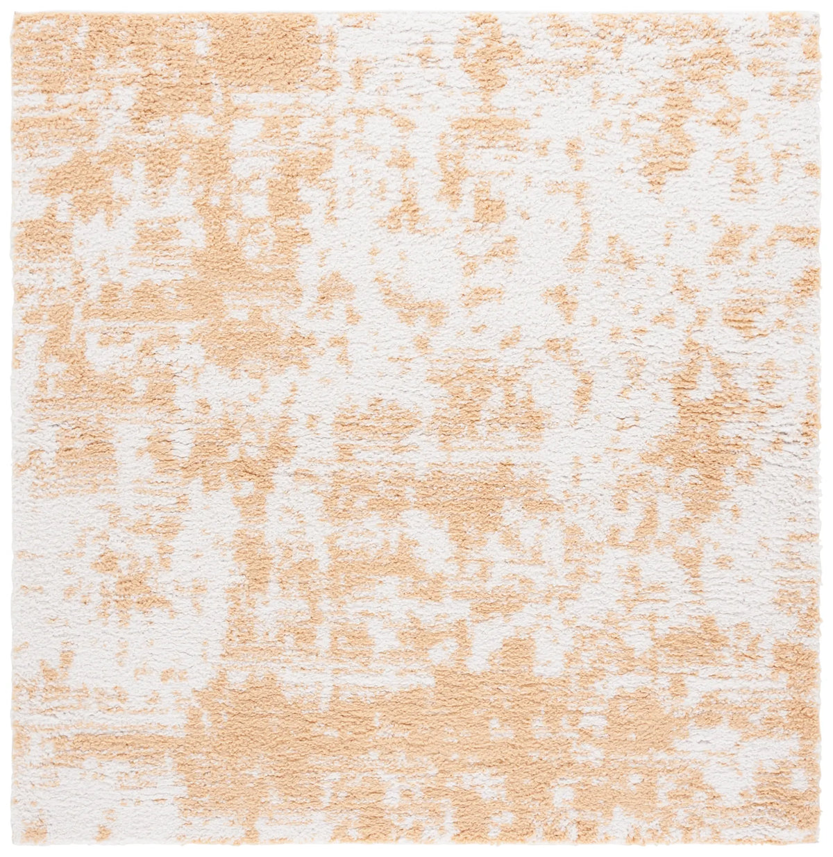 Safavieh Rumi Shag 6'-7" x 6'-7" Rug in Gold / Ivory