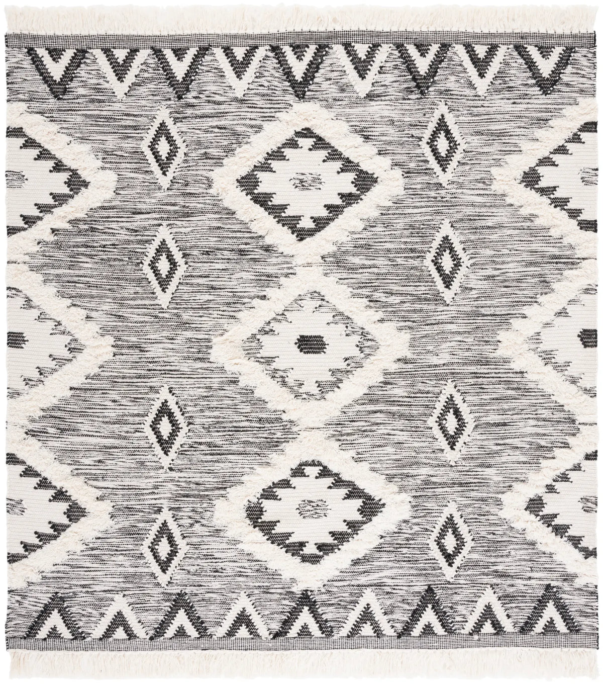 Safavieh Kenya 7'-0" x 7'-0" Rug in Black / Ivory