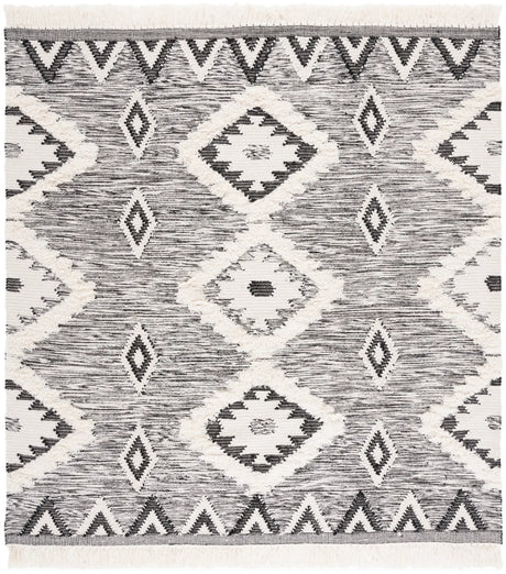 Safavieh Kenya 7'-0" x 7'-0" Rug in Black / Ivory