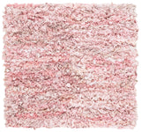 Safavieh Rio Shag 6'-0" x 6'-0" Rug in Ivory / Pink