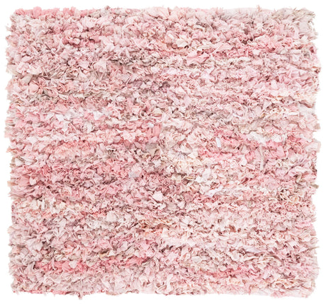 Safavieh Rio Shag 6'-0" x 6'-0" Rug in Ivory / Pink