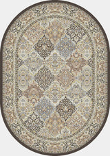 Dynamic Rugs Ancient Garden 57008 Brown/Blue Rug - Oval