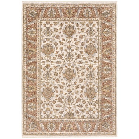 Oriental Weavers Sphinx Maharaja 5091Q Ivory/Rust Rugs - main flat