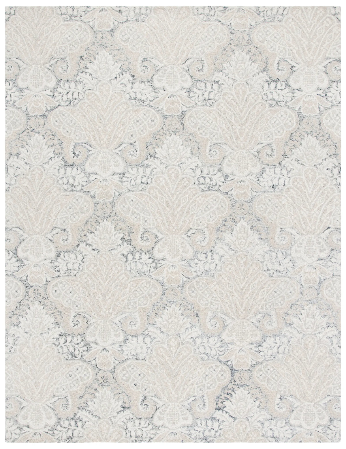 Safavieh Micro-Loop 10'-0" x 14'-0" Rug in Charcoal / Ivory
