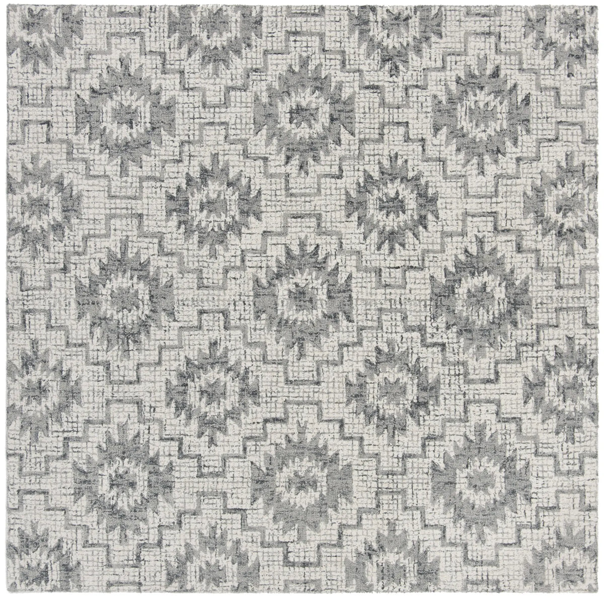 Safavieh Abstract 6'-0" x 6'-0" Rug in Ivory / Dark Grey