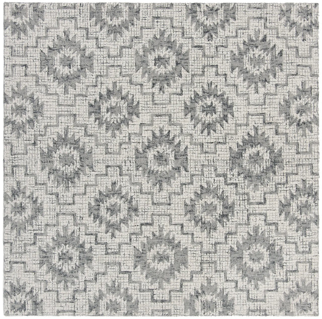 Safavieh Abstract 6'-0" x 6'-0" Rug in Ivory / Dark Grey