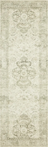Loloi Rosette Ros-02 Ivory/Silver Rugs - runner flat