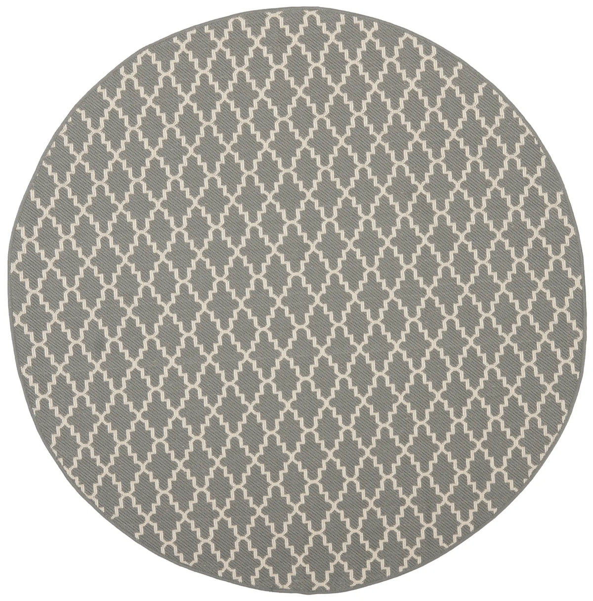 Safavieh Courtyard 5'-3" x 5'-3" Rug in Anthracite / Beige