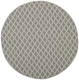 Safavieh Courtyard 5'-3" x 5'-3" Rug in Anthracite / Beige