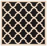 Safavieh Courtyard 5'-3" x 5'-3" Rug in Black / Beige