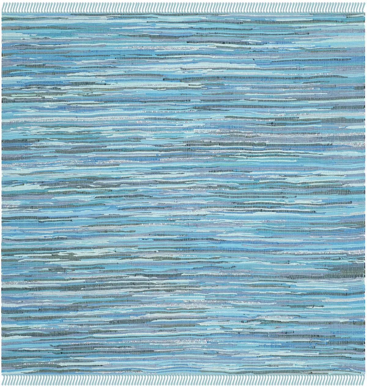 Safavieh Rag Rug 6'-0" x 6'-0" Rug in Blue / Multi