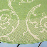 Safavieh Courtyard 5'-3" x 5'-3" Rug in Olive / Natural