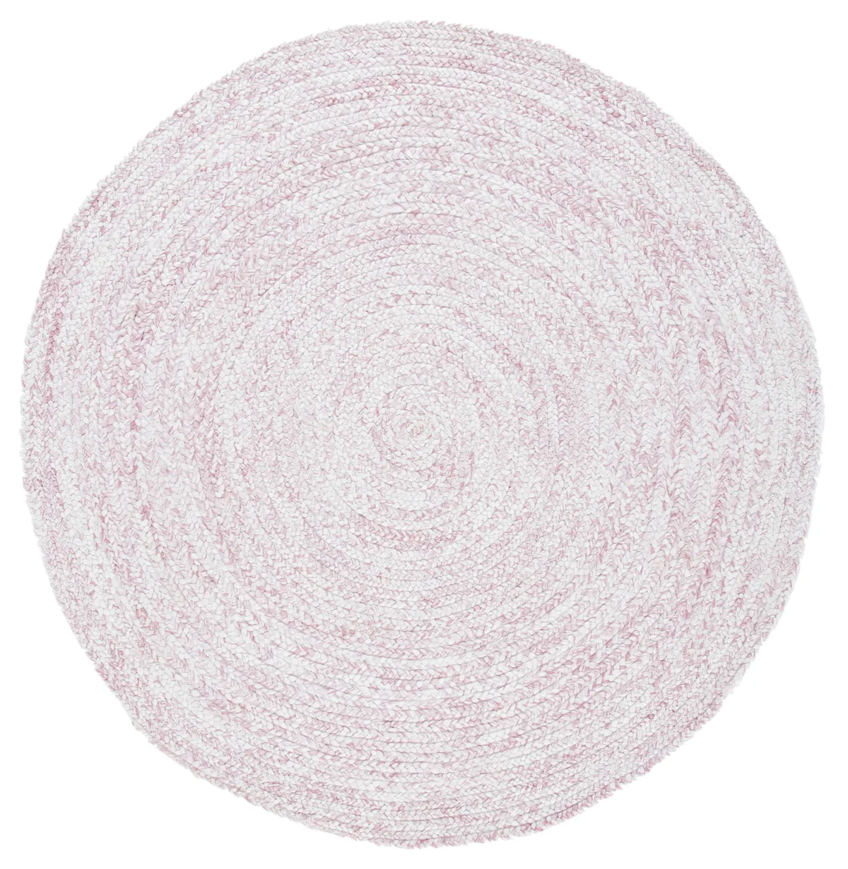Safavieh Braided 5'-0" x 5'-0" Rug in Ivory / Pink