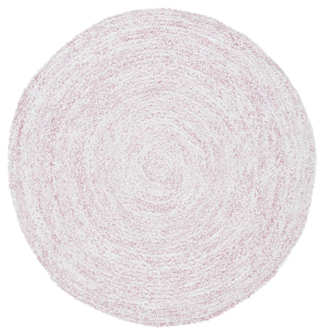 Safavieh Braided 5'-0" x 5'-0" Rug in Ivory / Pink