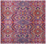 Safavieh Madison 6'-7" x 6'-7" Rug in Fuchsia / Multi