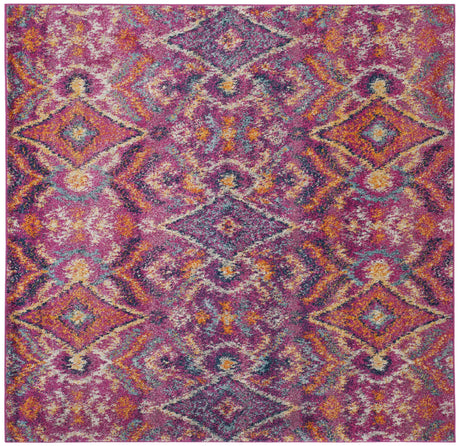 Safavieh Madison 6'-7" x 6'-7" Rug in Fuchsia / Multi