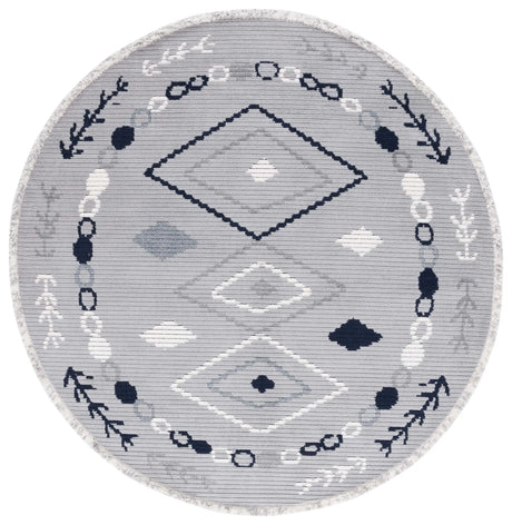 Safavieh Marrakesh 6'-7" x 6'-7" Rug in Grey / Navy