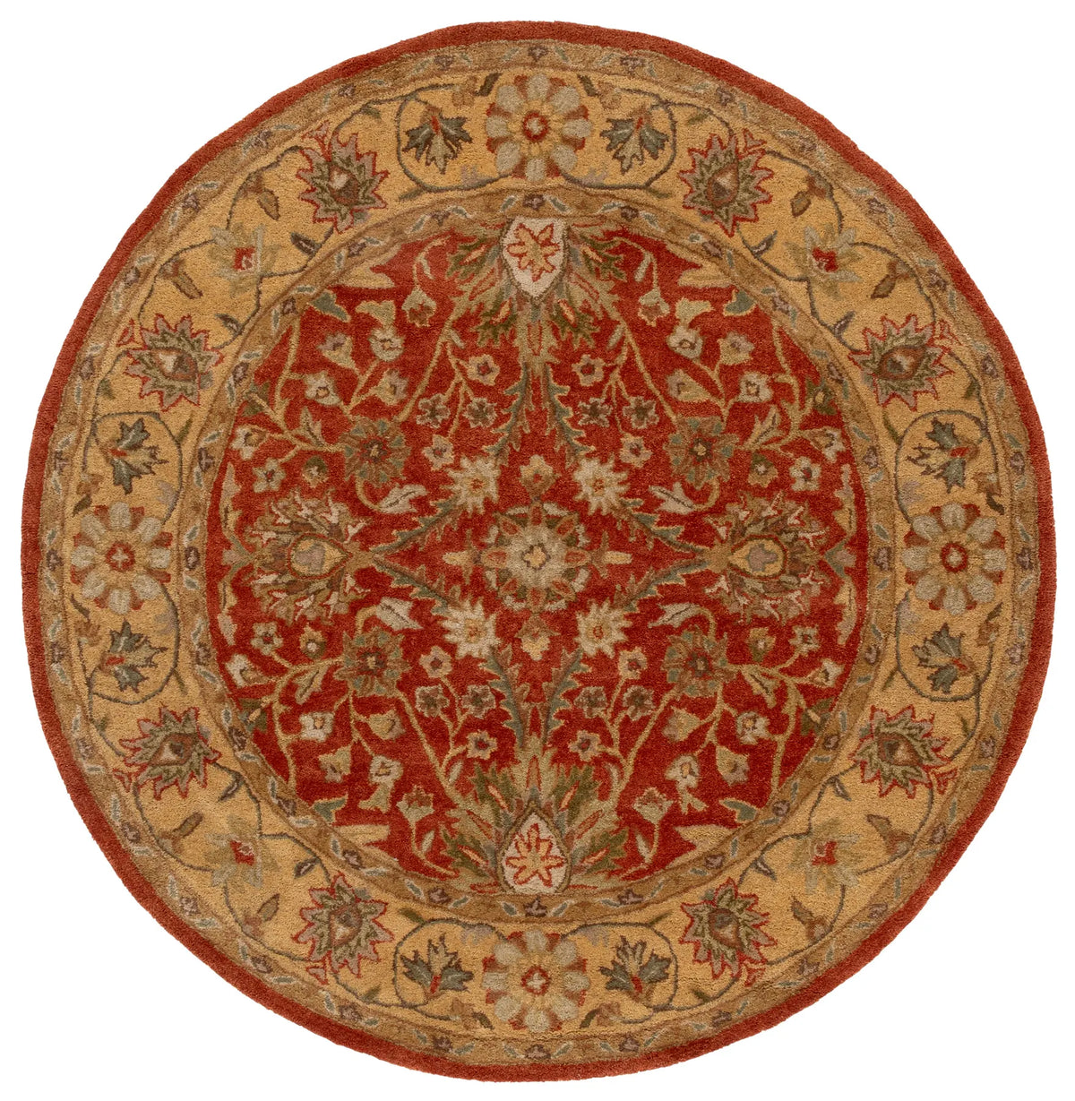 Safavieh Antiquity 6'-0" x 6'-0" Rug in Rust / Gold