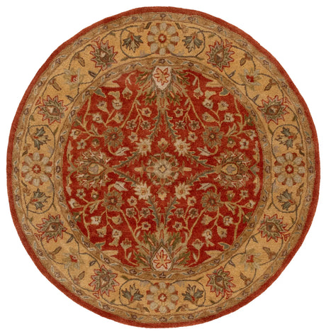 Safavieh Antiquity 6'-0" x 6'-0" Rug in Rust / Gold