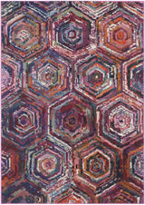 Safavieh Monaco 4'-0" x 5'-7" Rug in Pink / Multi