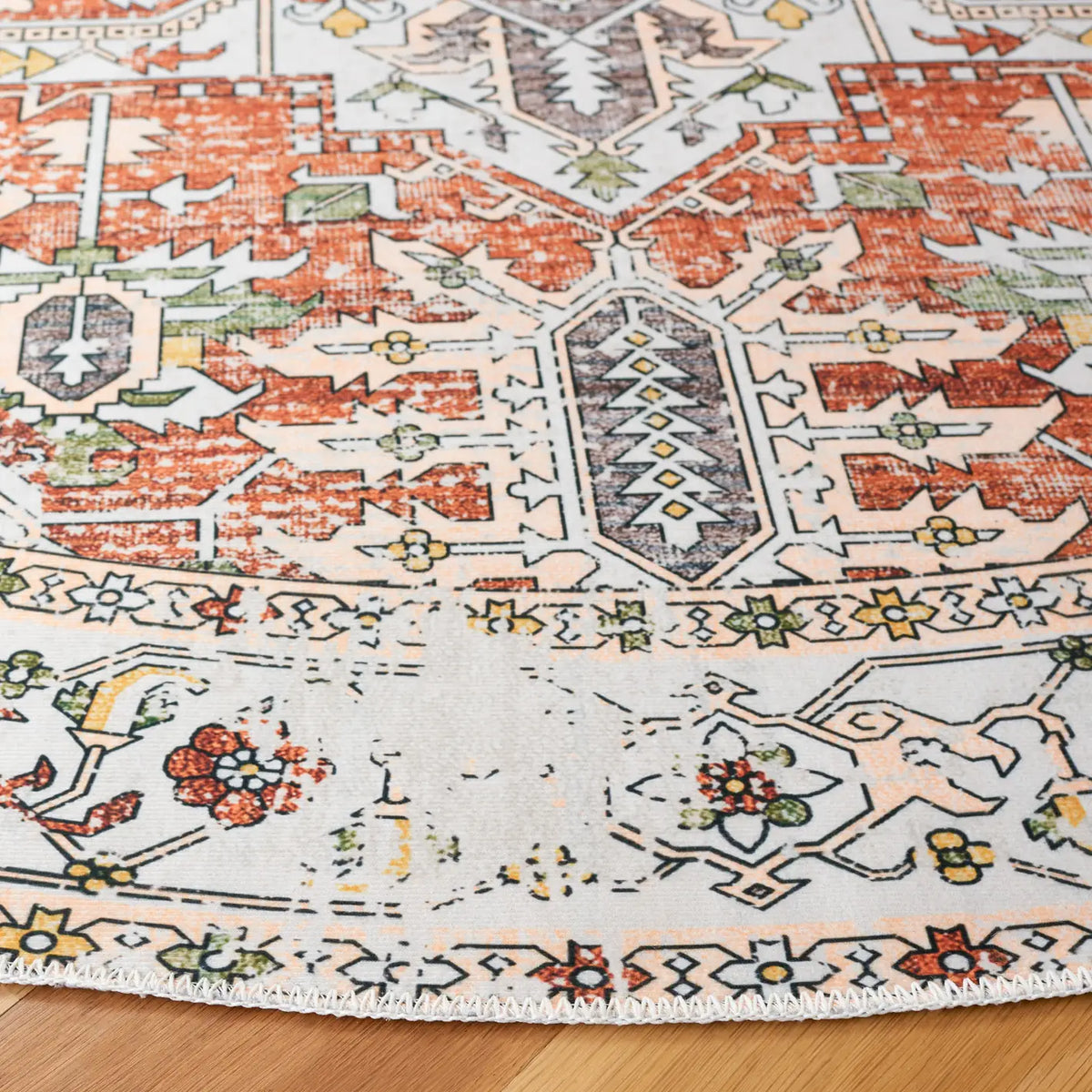Safavieh Arizona 6'-0" x 6'-0" Rug in Ivory / Rust