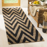 Safavieh Organic 2'-6" x 10'-0" Rug in Black / Natural