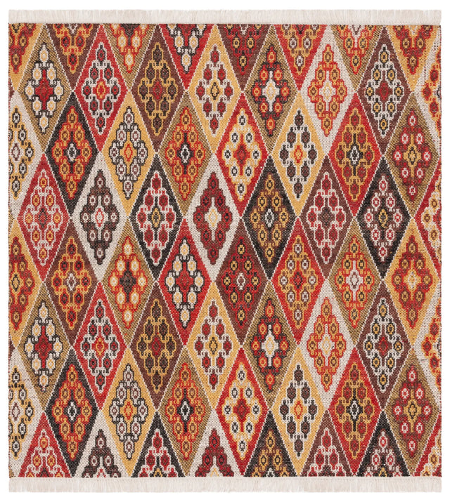 Safavieh Kilim 6'-0" x 6'-0" Rug in Red / Gold