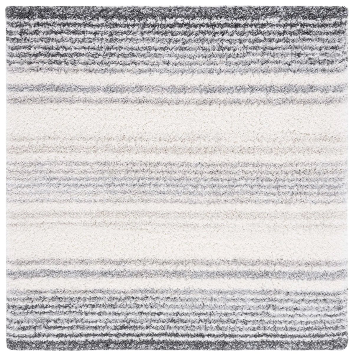 Safavieh Fontana Shag  800 6'-7" x 6'-7" Rug in Ivory / Grey