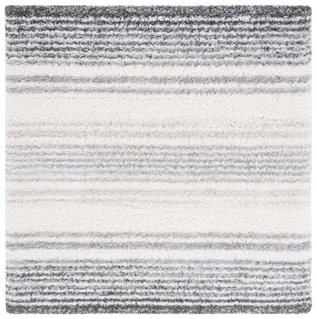 Safavieh Fontana Shag  800 6'-7" x 6'-7" Rug in Ivory / Grey