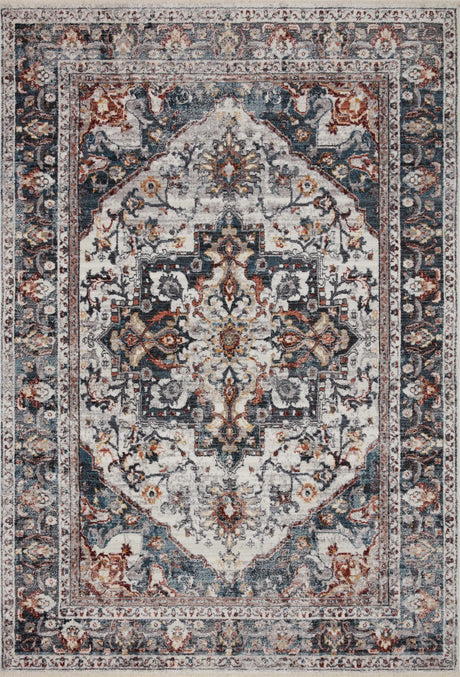 Loloi Samra Sam-09 Ivory/Denim Rugs - main flat