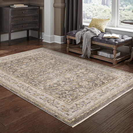 Oriental Weavers Sphinx Maharaja 040M1 Grey/Gold Rugs - room scene